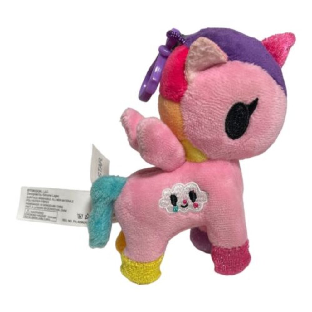 Tokidoki Unicorno Neon Star Trixie Unicorn Plush Keychain 4" Cloud - Picture 1 of 1